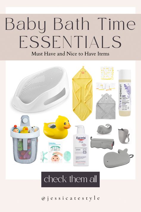 Baby Bath Organization, Bath Time Aesthetic, Bath Time Ideas, Bath Time Gift Basket, Baby Bath Tub Gift Basket, Bath Tub Aesthetic, Fun Baby Shower Ideas, Baby Bath Time Essentials, Baby Essentials Checklist