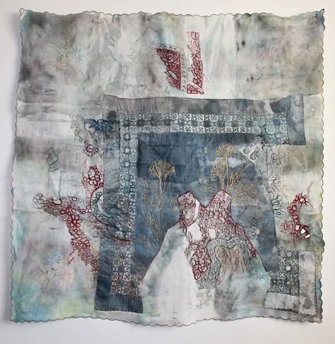 Cas Holmes Artist Research, Cas Holmes Textiles, Cas Holmes, Artist Research, Text Based Art, Liminal Spaces, Textile Fiber Art, Artist Gallery, Found Object