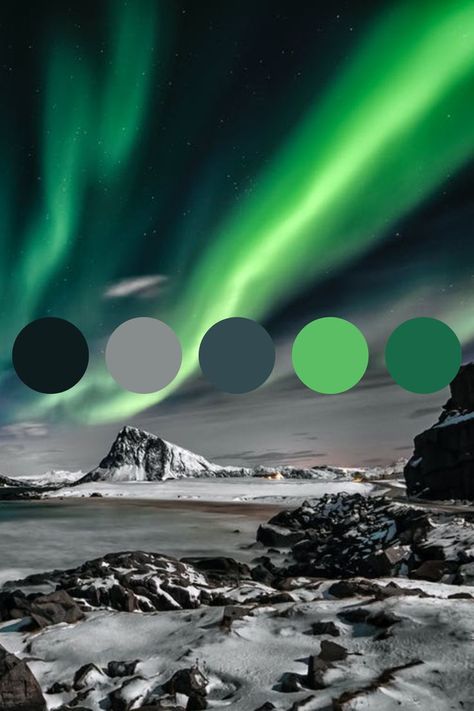 Northern Lights Colour Palette, Gloomspite Gitz, Color Seasons, Create Color Palette, Color Boards, Rainbow Palette, Grey Palette, Aurora Borealis Northern Lights, True Winter