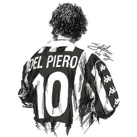 The Stalwart - Alessandro Del Piero Juventus Team, Soccer Tattoos, Juventus Soccer, Juventus Wallpapers, Italy Soccer, Alessandro Del Piero, Football Drawing, Legends Football, Football Drills