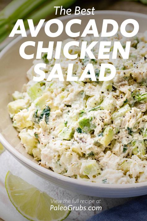 Chicken Salad Recipe With Avocado, Avocado Chicken Pasta Salad, Chicken Salad Stuffed Avocado, Chicken Avacacado Salad Recipes, Avacodo Ranch Chicken Salad, Avocado Chicken Salad No Mayo, Grilled Chicken Avocado Salad, Avacodo Chicken Salad, Chicken Salad With Avocado