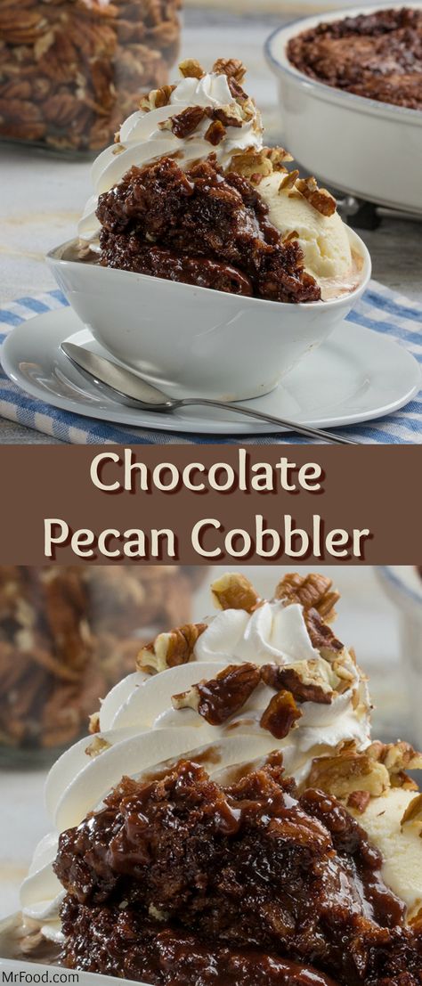 Smoked Chocolate Pecan Cobbler, Cobbler For A Crowd, Chocolate Pecan Cobbler, Chocolate Pecan Delight, Southern Chocolate Cobbler, Cobbler Desserts, Chocolate Cobbler Recipe, Pecan Recipe, Pecan Pie Cobbler