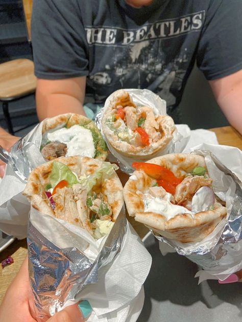 Lunch at The Borough Market in London! These wraps were INSANE 🤯 #meal #food #photography #cooking #recipe #gyro #greek #greekfood #turkey #turkishfood #mediterranean #mediterraneandiet #aesthetic #london #boroughmarket #londonfood #restaurant #market #chicken #lamb Mediterranean Street Food, Greek Cuisine Aesthetic, Gyros Aesthetic, Wrap Aesthetic Food, Gyro Aesthetic, Greek Food Aethstetic, Greek Food Gyros, Gyro Recipes, Gyro Wrap