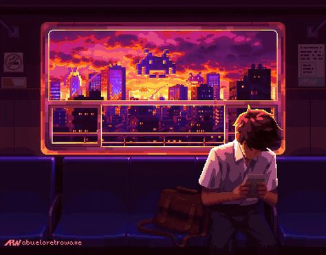 Benny And Joon, Pixel City, Piskel Art, Pixel Art Background, Pixel Animation, Arte 8 Bits, 8bit Art, Cool Pixel Art, Banner Gif