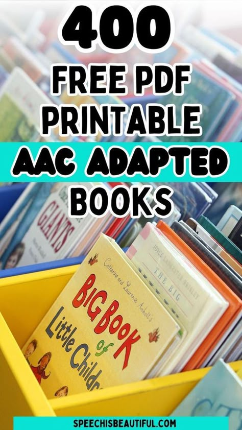 Empower AAC users with this list of free printable adapted books. Explore a wealth of resources to improve communication and language skills. Access 400 valuable tools to support AAC communication and learning. Adapted Books Special Education, Aac Activities, Core Vocabulary Activities, Speech Therapy Tools, School Speech Therapy, Life Skills Classroom, Core Words, Speech Language Activities, Slp Activities