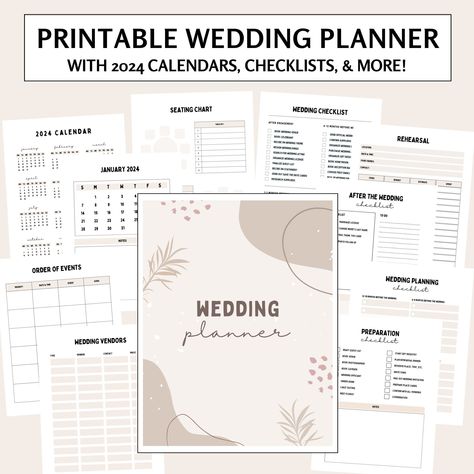 Wedding Planner Printable PDF , Wedding Planner Bundle, Wedding Planning Book, DIY Wedding Wedding Planning Book Diy, Free Wedding Planner Printables, Wedding Planner Printable, Planning Book, Free Wedding Planner, Wedding Planner Binder, Budget Tracking, Wedding To Do List, Wedding Planning Book