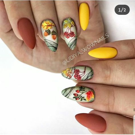 Fingernails Painted, Nail Water Decals, Wow Nails, Fall Nail Art Designs, Nails Today, Nail Polish Trends, Fall Acrylic Nails, Best Nail Art Designs, Nail Art Wedding