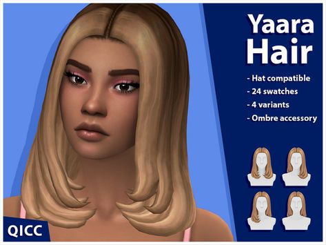 The Sims Resource - Muna Hair Sims 4 Piercings, Middle Part Hairstyles, Hair Ombre, Game Codes, Sims Community, The Sims Resource, Sims Resource, Sims Cc, Ombre Hair