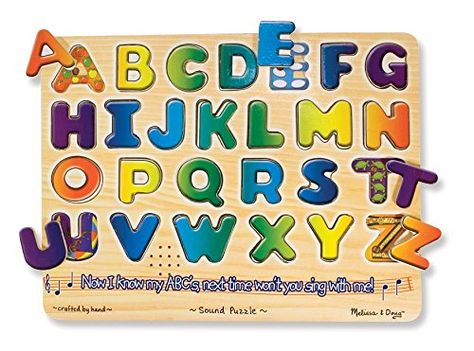 Melissa  Doug Alphabet Sound Puzzle  Wooden Peg Puzzle With Sound Effects 26 pcs *** Read more reviews of the product by visiting the link on the image.Note:It is affiliate link to Amazon. #party Abc Sounds, Alphabet Sound, Abc Puzzle, Alphabet Puzzle, Sports Games For Kids, Alphabet Sounds, Alphabet Puzzles, Teaching The Alphabet, Wooden Alphabet