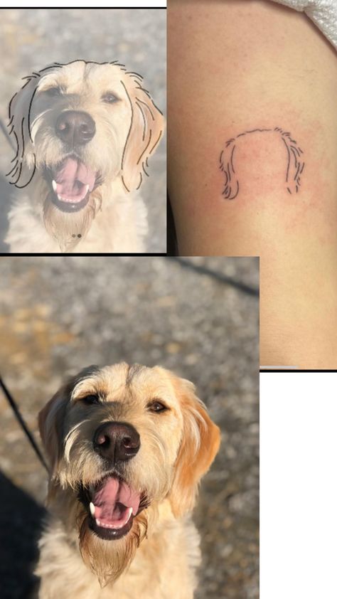 A tattoo of my pet dog that I got in memory of him because we had to put him down before Christmas Hermes Tattoo, Pet Memorial Tattoo, My Pet Dog, Remembrance Tattoos, Dog Remembrance, Pet Remembrance, Memorial Tattoo, Memorial Tattoos, Dog Tattoo