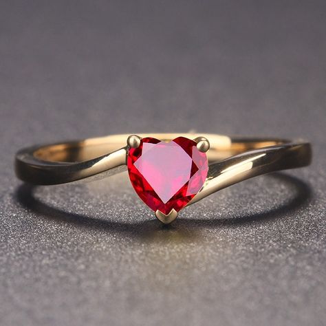 Ring Heart Shape, Heart Shaped Engagement Rings, Silver Ruby Ring, Red Sapphire, Ring Heart, Colored Engagement Rings, Healing Crystal Jewelry, Ruby Engagement Ring, Heart Shaped Rings