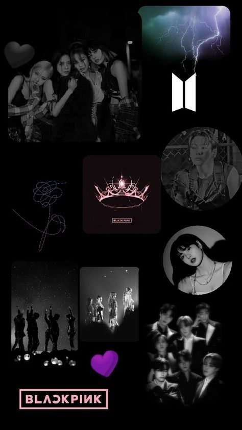 Bts and Blackpink... Lisa and Jungkook... The album and love yourself... Logo of groups!!! Blackpink Secret Wallpaper, Hidden Blackpink Wallpaper, Blackpink Aesthetic Pics, Bts And Blackpink Wallpaper, Bangpink Wallpaper, Bts And Blackpink Logo Together, Aesthetic Blackpink Wallpaper, Dark Blackpink, Blackpink Pics