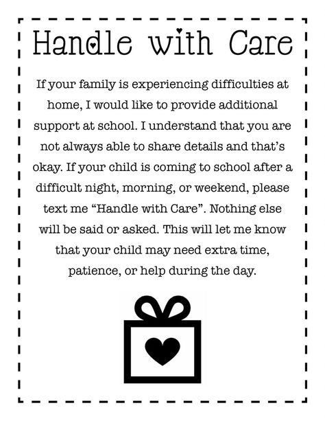 Nothing Note School, Handle With Care Note From Teacher, Parent Letter Beginning Of Year, Handle With Care Teacher Note, Notes To Parents From Teachers, Back To School Notes For Kids, Note To Parents From Teacher, Note To Teacher, Parent Teacher Communication