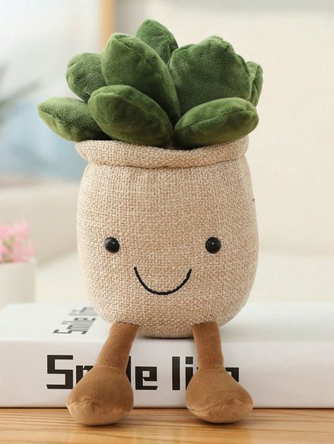 9.8 Inch Succulents Plush Toy, Flower Pot Stuffed Plushie Pillow Decoration, Cute Soft Plants Throw Pillow For Christmas Birthday Gifts, Succulents Plush Toy, Cute Succulents Plushies, Stuffed Potted Plants Plush Doll, Soft Plush Succulent GiftsI discovered amazing products on SHEIN.com, come check them out! Plant Plushies, Cute Succulents, Plushie Pillow, Book Cover Background, Crib Decor, Hand Crafts, Animal Patterns, Love Sewing, Christmas Birthday Gifts