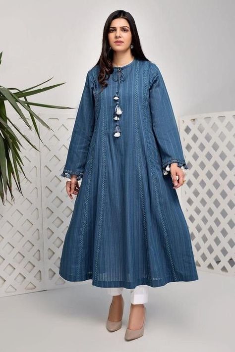 Pakistani Dresses Casual Stylish, Pregnancy Frocks, Long Kurti Designs Unique, Pakistani Frocks, Sewing Styles, Shadi Dress, Stylish Kurtis Design, Lucky Plant, Designer Summer Dresses