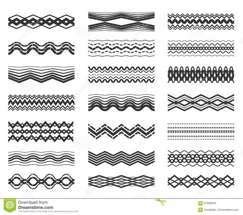 Zig Zag Lines, Zentangle Designs, Zig Zag Print, Line Pattern, Borders And Frames, Frame Collection, Irish Celtic, Line Patterns, Vector Pattern