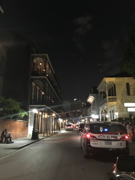 Beautiful New Orleans, Louisiana at night in the summertime. New Orleans At Night, La At Night, New Orleans Night, Downtown New Orleans, New Orleans City, Bourbon Street, Insta Stories, Junk Drawer, City Skyline