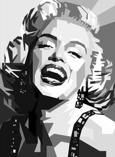 Dollhouse Shelves, Marilyn Monroe Artwork, Marilyn Monroe Poster, Marilyn Monroe Art, Silhouette Art, Abstract Wall, Art Drawings Sketches, Metal Poster Displate, Portrait Drawing