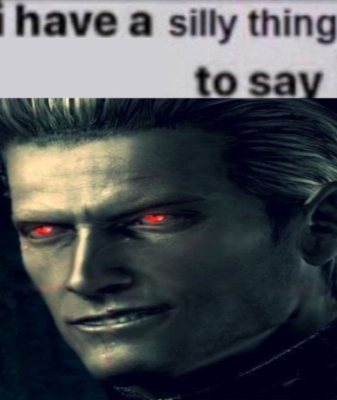 Wesker Reaction Pic, I Got To Silly, Resident Evil Funny, Chris Redfield, Albert Wesker, Resident Evil Biohazard, My Family Tree, The Resident, I Still Love Him