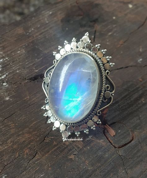 Moonstone ring, 92.5% silver ring, Big stone ring, Blue flash stone ring, Boho Statement ring, Best Gifts for MOM, Rainbow Moonstone Jewelry Boho Statement Ring, Rainbow Moonstone Jewelry, Healing Crystal Ring, Big Stone Ring, Best Gifts For Mom, Zierlicher Ring, Rainbow Moonstone Ring, Ruby Stone, Labradorite Ring