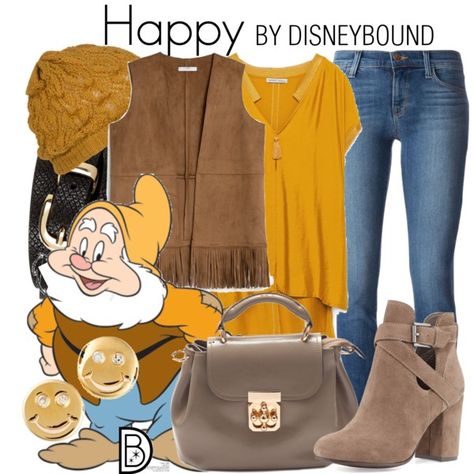 Happy by leslieakay on Polyvore featuring Zara, MANGO, J Brand, Ash, Sydney Evan, Krochet Kids, Accessorize, disney, disneybound and disneycharacter Disney Attire, Disney Character Outfits, Disney Themed Outfits, Cute Disney Outfits, Disney Bounds, Disney Board, Disney World Outfits, Disney Inspired Fashion, Disney Clothes