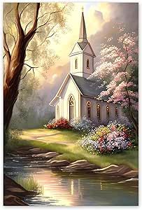 Old Church Paintings, Christian Art Painting, Oven Chips, Awesome Drawings, Old Country Churches, Bible Pictures, Old Churches, Country Church, Diamond Painting Kits