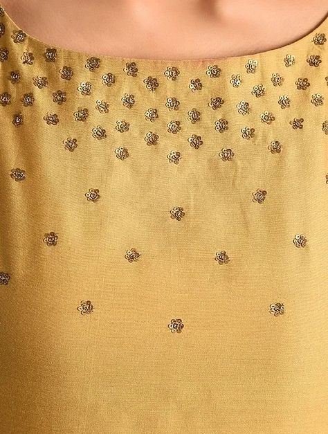 Silk Kurti Neck Designs, Kurti Aari Work Designs, Fancy Shirt, Churidar Designs, Hand Beaded Embroidery, Kurta For Women, Hand Embroidery Dress, Designer Kurti Patterns, Embroidery On Kurtis