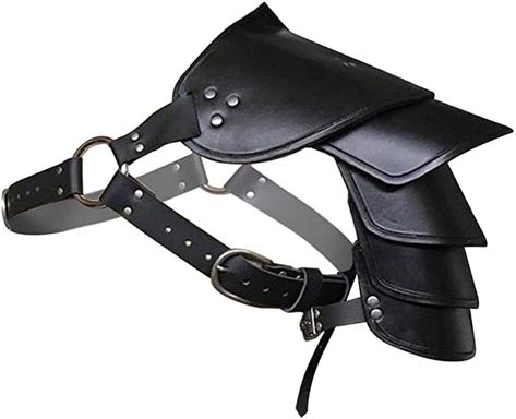 Amazon.com: Medieval Viking Double Shoulder Armor PU Leather Pauldrons Gladiator Costume Halloween Cosplay Accessories (5158# Black) : Clothing, Shoes & Jewelry Metal Shoulder Armor, Gladiator Clothes, Pauldron Armor, Gladiator Halloween, Leather Shoulder Armor, Studded Leather Armor, Leather Pauldron, Shoulder Pauldron, Armor Shoulder