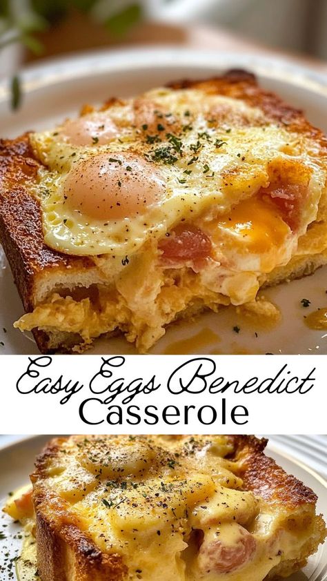 This Easy Eggs Benedict Casserole combines the rich flavors of eggs benedict in one simple, bake-and-serve dish. Perfect for brunch or special occasions, it’s a savory, satisfying way to start the day! Baked Eggs Benedict, Egg Benedict Casserole, Benedict Casserole, Eggs Benedict Casserole, Easy Eggs Benedict, Thyme Chicken, Food Charlatan, Easy Eggs, French Onion Soup