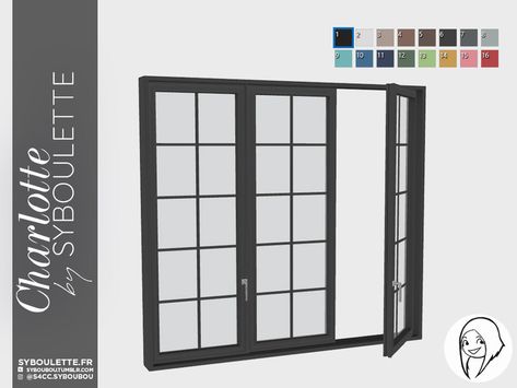 This is a half opened triple window. Found in TSR Category 'Sims 4 Windows' Triple Window, Rustic Staircase, Industrial Windows, Sims Baby, Play Sims 4, Glass Stairs, The Sims 4 Packs, Apartment Makeover, Wooden Wall Panels