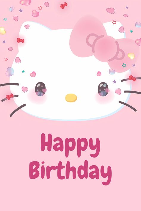 Hello Kitty Happy Birthday Card, Happy Birthday Hello Kitty, Hello Kitty Happy Birthday, Hello Kitty Happy, Birthday Hello Kitty, Happy Birthday Card, Birthday Background, Happy Birthday Cards, Birthday Cards