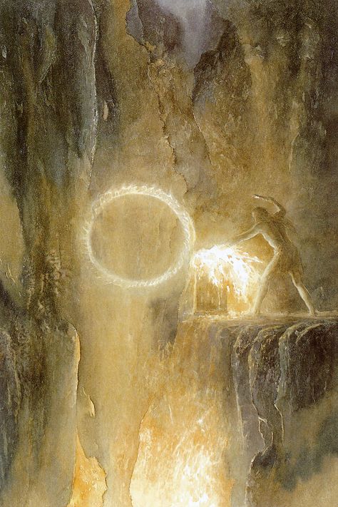 steerpike: “ Alan Lee - The One Ring ” Alan Lee Art, Tolkien Artwork, Tolkien Illustration, J.r.r. Tolkien, Alan Lee, John Howe, Middle Earth Art, Tolkien Books, Tolkien Art