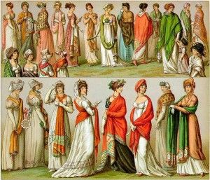 A Primer on Regency era women's fashions French Costume, 19th Century Women, Victorian Illustration, Regency Era Fashion, Victorian Romance, Pomodoro Technique, Girlie Girl, Regency Dress, Regency Fashion