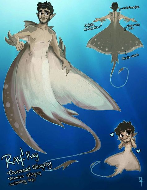 stingray merman Merman Pose Reference, Life In Cartoon Motion, Ray Ray, Humanoid Creatures, Mermaid Drawings, Ange Demon, Mermaids And Mermen, Mythical Creatures Art, Mythological Creatures