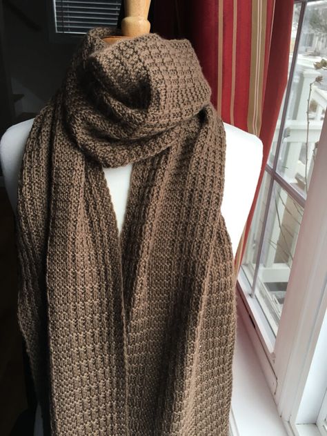 Free Pattern Alert! Knit a ‘Dudester Scarf’ Designed By Jana Pihota … This Is One CLASSY Scarf! | KnitHacker Mens Scarf Knitting Pattern, Men Scarf Pattern, Mini Knitting, Mens Knitted Scarf, Knitting Patterns Free Scarf, Chunky Knit Scarves, Free Scarf, Knit Men, Scarf Knitting Patterns