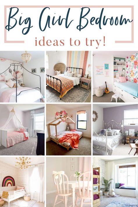 Upgrade to a big girl bedroom with 39+ fresh ideas! Dive into our Pinterest collection for inspiration that grows with your little one. From playful patterns to sophisticated styles, discover the perfect look to reflect her personality. Let's design a space she'll adore! Preschool Girl Bedroom, Big Girl Bedroom Ideas, Preteen Girls Bedroom Ideas, Jenny Lind Bed, Girls Bedroom Themes, Girl Bedroom Ideas, Girls Room Design, Preschool Girl, Big Girl Bedrooms