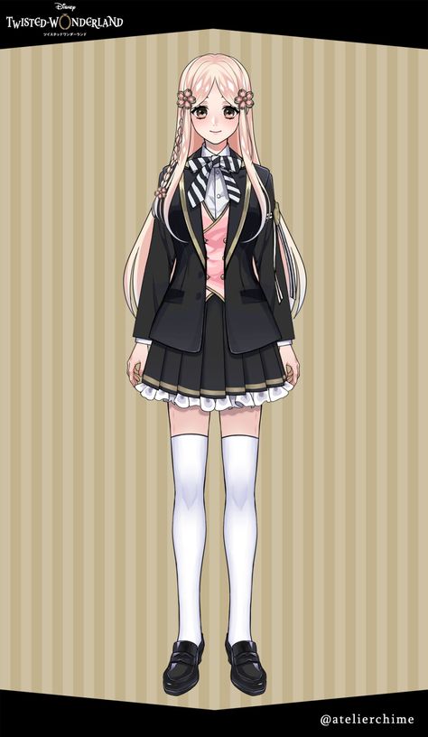 Wonderland Clothes, Oc Manga, Girls Uniforms, Twisted Wonderland, Anime Demon, Character Drawing, Cute Anime Character, Character Design Inspiration, Art Reference