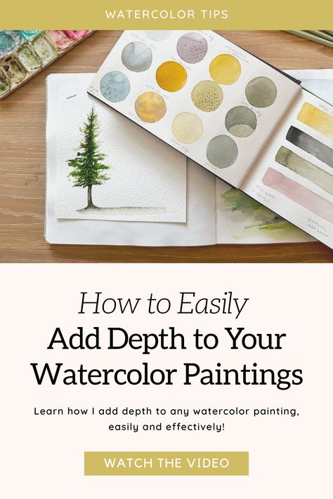 Watercolor Tutorial: How to easily create depth in your watercolor paintings — Nicki Traikos | life i design | Learn Modern Calligraphy, How To Watercolor, Learn Hand Lettering, Learn Watercolor Painting, How To Get Tan, Learn Watercolor, Watercolor Tips, Watercolor Tutorial, Paintings Watercolor