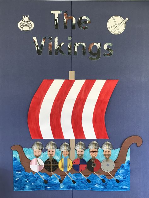 Vikings classroom display Viking Door Decorations, Viking Day At School, Viking Classroom, Vikings Ks2, Vikings For Kids, Viking Party, School Displays, Classroom Display, Homeschool History