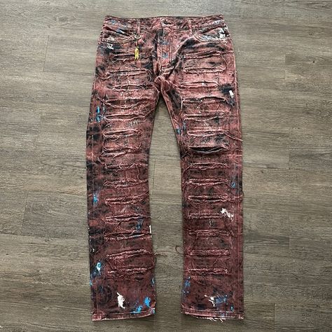 Robins Jeans Robins Jeans, Robin Jeans, Destroyed Jeans, Robins, Paint Splatter, Front Pocket, Paint, Pants, Jewelry Watches