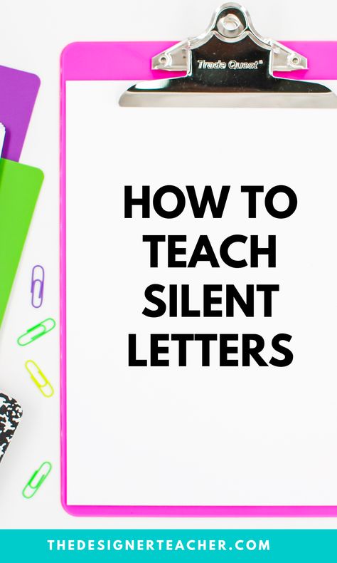 Do you teach first grade or special education phonics? Get started with teaching silent letter pairs like WR, KN, & GN with this detailed post and lesson plan! Teaching Silent Letters, Kn Words Phonics, Silent Letters Anchor Chart, Silent Consonants, Reading Interventionist, Silent Letters, Literacy Centers Kindergarten, Phonics Rules, Alphabet Phonics