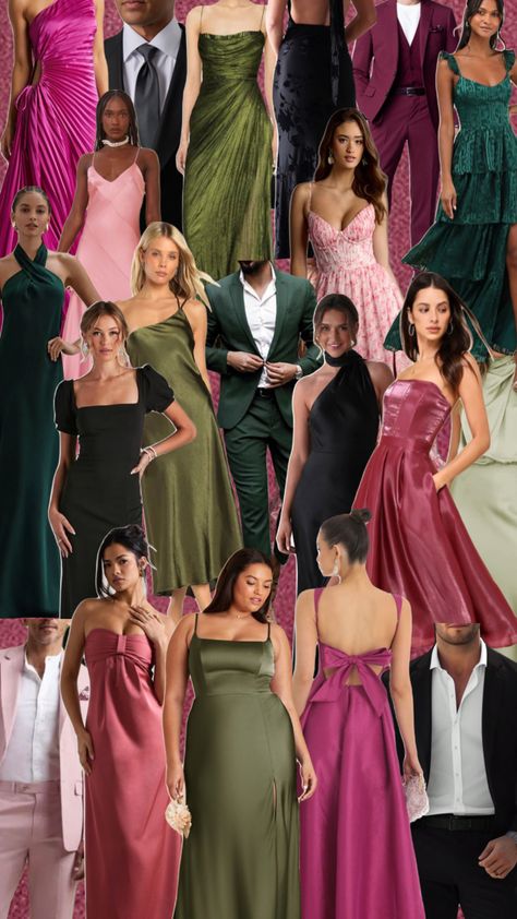 Created by ethridgeche3451 on Shuffles Purple And Green Bridesmaid Dresses, Plum And Green Wedding, Wedding Party Color Scheme, Madeira Wedding, Wedding Guest Guide, Green Wedding Party, Bridesmaid Dress Color Schemes, Willow Tree Wedding, Bridal Parties Colors