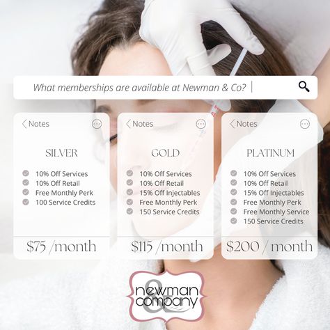 ✨ Get ready to slay with luscious locks, glowing skin, and killer nails! 💁♀💅 Newman &amp; Co. offers Biotin Injection to give you that beauty boost you've been craving!

https://newmancmpy.com/book-now Salon Membership Ideas, Med Spa Services, Medspa Memberships, February Med Spa Specials, Med Spa Content, Diy Yarn Crafts, Medical Spa, Yarn Diy, Platinum