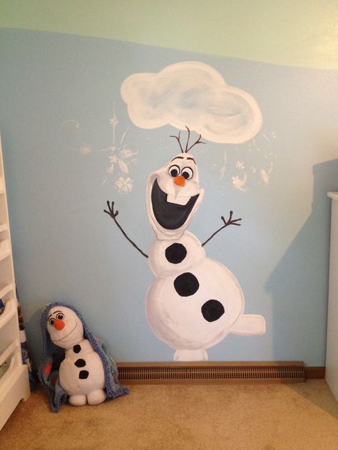 Frozen Room Ideas Bedrooms, Frozen Mural, Elsa Bedroom, Ivy Bedroom, Frozen Wall Art, Frozen Diy, Frozen Drawings, Frozen Bedroom, Frozen Room