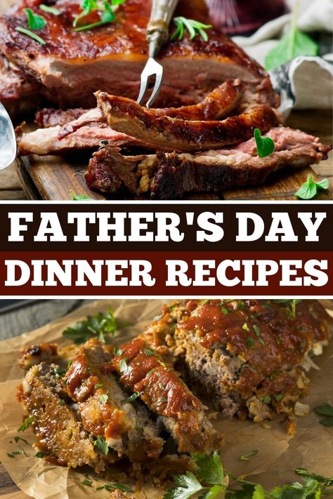 Celebrate dad with these easy Father's Day dinner recipes! From burgers to steak to pizza, these dishes are all dad-approved! Father’s Day Dinner Bbq, Mens Lunch Ideas, Fathers Day Dinner, Fathers Day Dinner Ideas, Birthday Dinner Recipes, Cheese Sauce For Broccoli, Party Dishes, Bathroom Modern, Steak Sauce