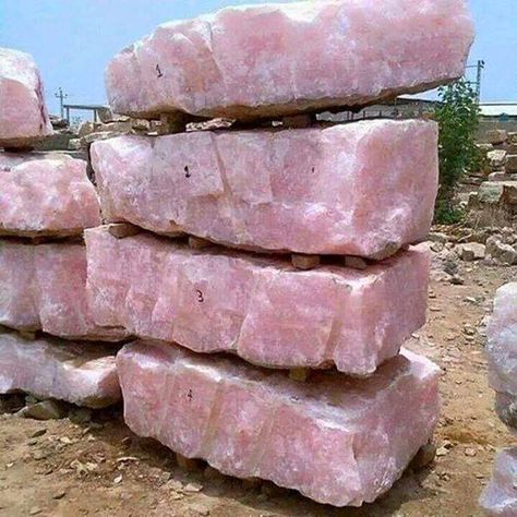 Wowzers....Check out these huge Rose Quartz Slabs! Aren't they fabulous?   ♥♥ Total #crystalbliss here!! Quartz Slab, Geology Rocks, Pretty Rocks, Beautiful Rocks, Mineral Stone, Minerals And Gemstones, Rocks And Gems, Pink Quartz, Gems And Minerals