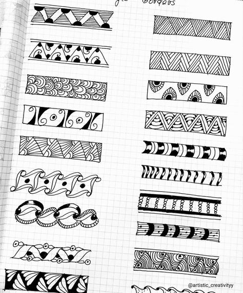 Instagram Border, Zentangle Pens, Baby Mehndi Design, Zen Artwork, Border Patterns, Doodle Borders, Zen Doodle Patterns, To Try, Zentangle Artwork