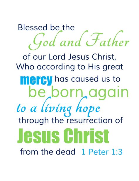 Free Easter/ Resurrection Sunday Scripture verse printable for your home! 1 Peter 1:3 in spring colors! Sunday Scripture, Easter Poems, Easter Scriptures, Free Scripture Printables, Resurrection Sunday, Biblical Encouragement, Christ Is Risen, In Christ Alone, Jesus Resurrection