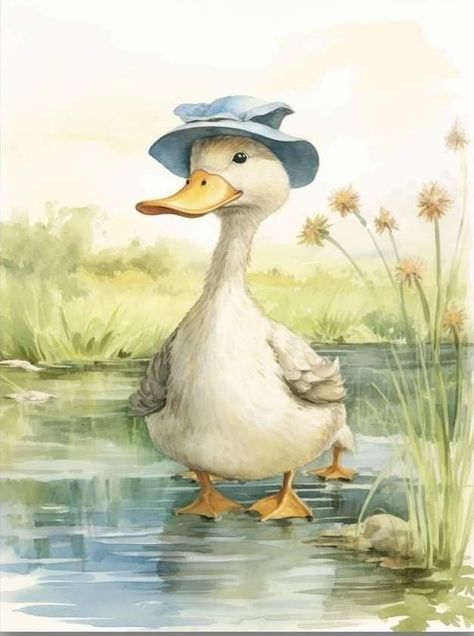 Beatrix Potter Art, Beatrix Potter Nursery, Beatrix Potter Illustrations, Beatrice Potter, Duck Illustration, Woodland Animal Art, Art Games, Storybook Art, Games Party