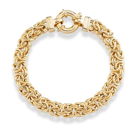 18K Gold Over Sterling Silver Italian 9mm Classic Byzantine Link Chain Bracelet for Women, 925 Handmade in Italy Motorcycle Chain Bracelet, Bronze Cuff Bracelet, Chain Bracelet For Women, Essential Oil Diffuser Bracelet, Open Cuff Bracelet, Survival Bracelet, Trendy Bracelets, Link Chain Bracelet, Stylish Bracelet